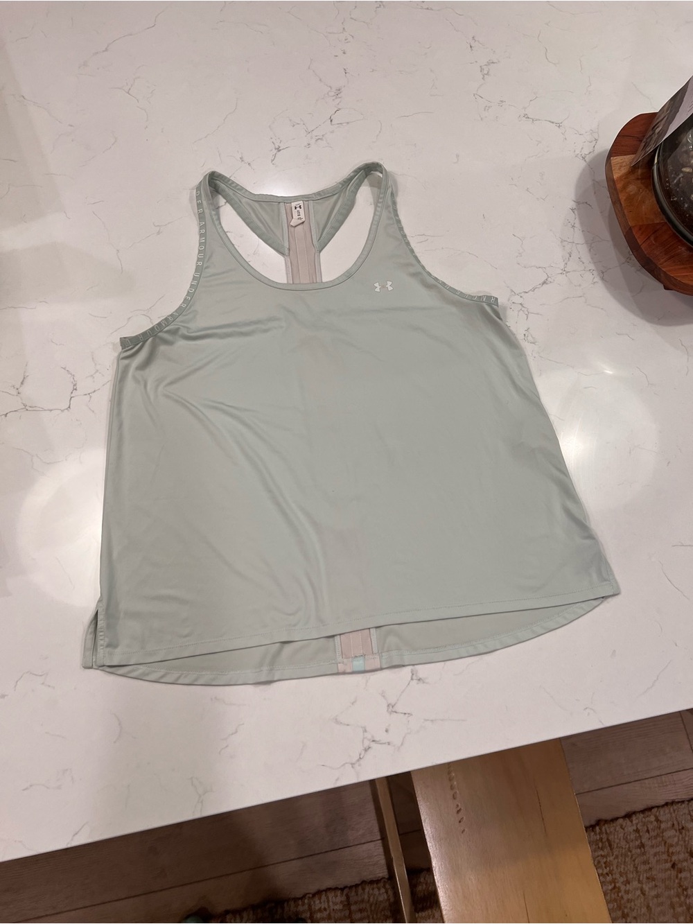 Under Armour Women's pistachio Racerback Athletic Tank Top